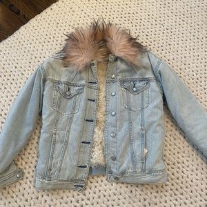Shearling Denim Jacket from American Eagle!
